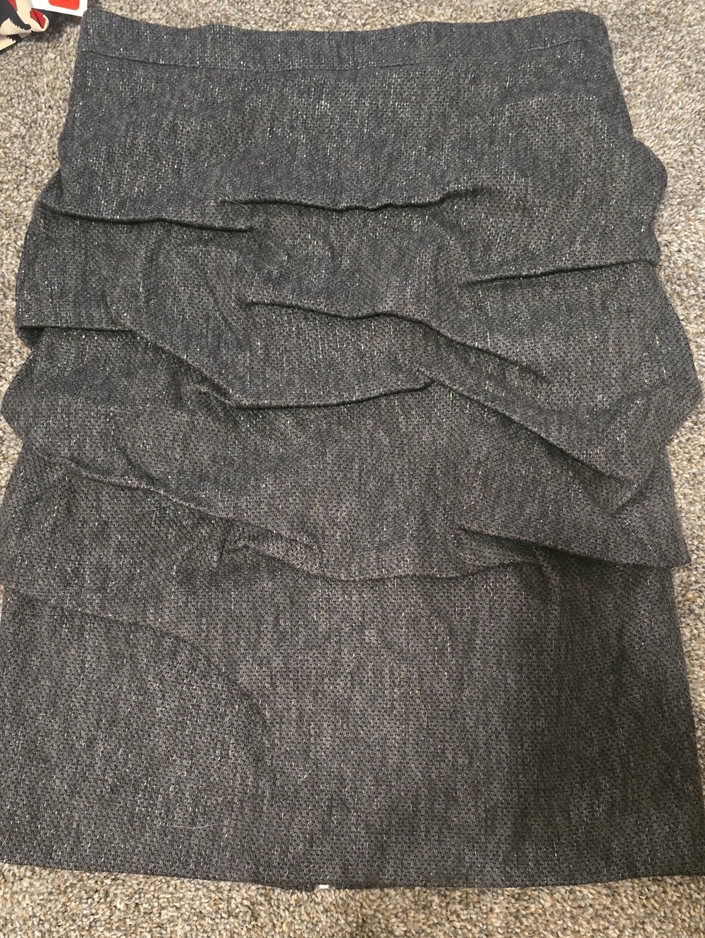 yigal azrouel grey and silver skirt